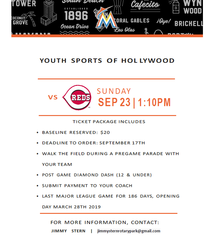 Hollywood Marlins Flyer 2018 Hollywood Marlins Flyer 2018